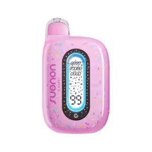 Pink Geek Vape 50k Disposable Vape with digital display and colorful sprinkles.